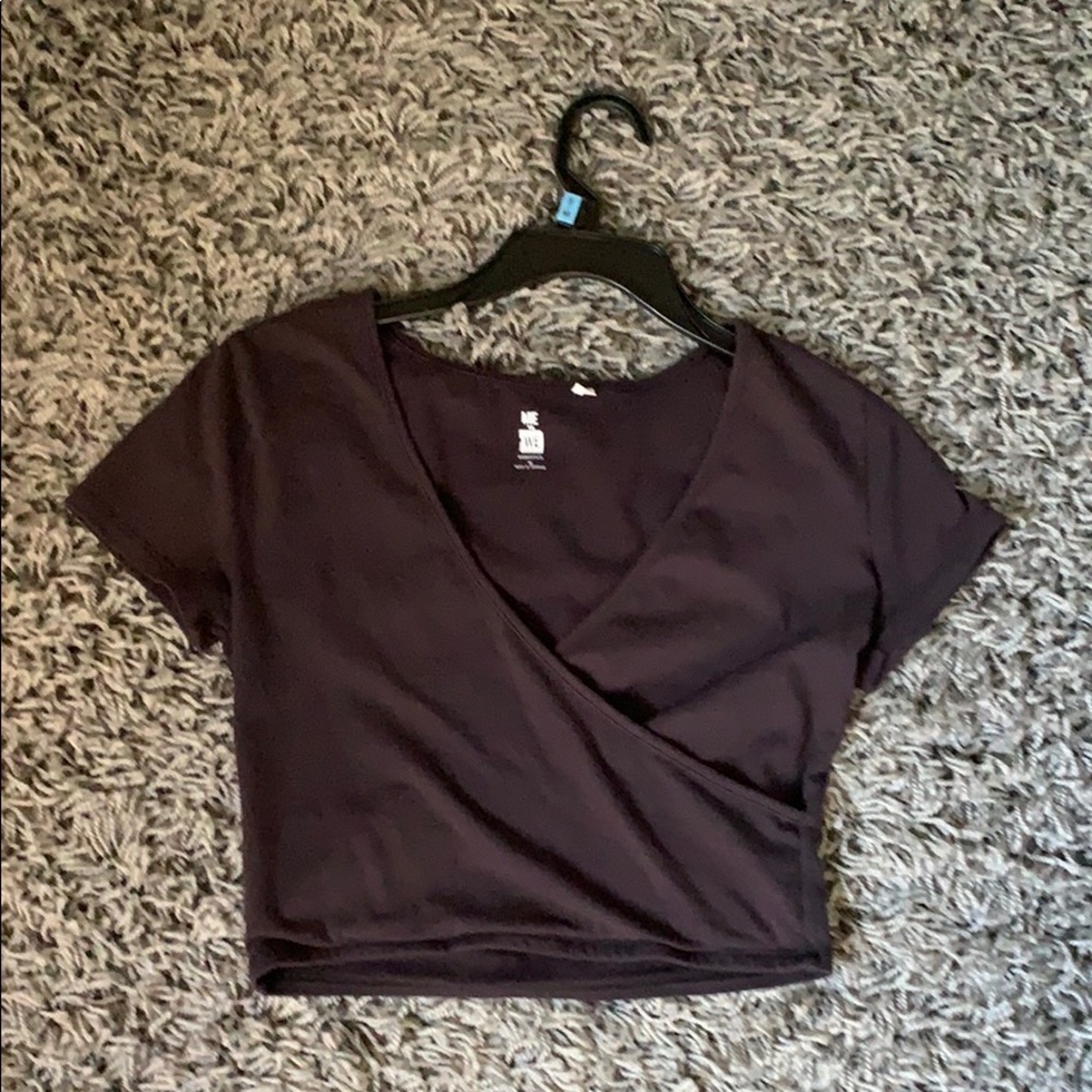 Black PacSun wrap shirt